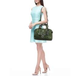 Dolce & Gabbana Olive Green Leather Miss Catch Satchel