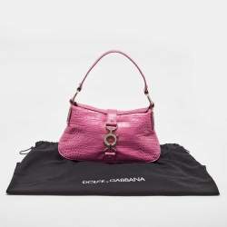 مملوكة مسبقًا Dolce & Gabbana Pink Alligator Hobo