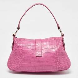 مملوكة مسبقًا Dolce & Gabbana Pink Alligator Hobo