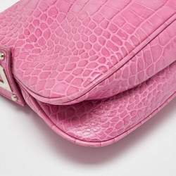 مملوكة مسبقًا Dolce & Gabbana Pink Alligator Hobo