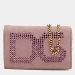 Dolce & Gabbana Lilac Suede Wallet On Chain