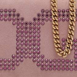 Dolce & Gabbana Lilac Suede Wallet On Chain