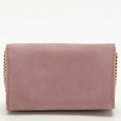 Dolce & Gabbana Lilac Suede Wallet On Chain