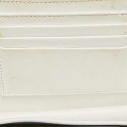 Pre Owned Dolce & Gabbana White Leather Devotion Chain Shoulder Bag