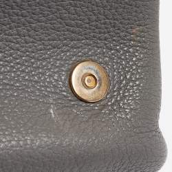 Dolce & Gabbana Grey Leather Miss Sicily Stitch Top Handle Bag