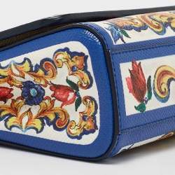 Pre Owned Dolce & Gabbana Multicolor Dauphine Majolica Leather Miss Sicily Top Handle Bag