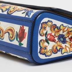 Pre Owned Dolce & Gabbana Multicolor Dauphine Majolica Leather Miss Sicily Top Handle Bag