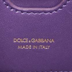 Pre Owned Dolce & Gabbana Purple Holographic Patent Leather DG Millennials Shoulder Bag