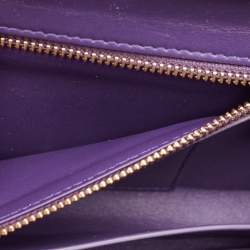 Pre Owned Dolce & Gabbana Purple Holographic Patent Leather DG Millennials Shoulder Bag