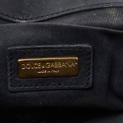 Pre Owned Dolce & Gabbana Multicolor Calf Hair and Sequins Small Miss Sicily Top Handle Bag