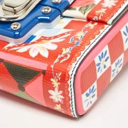 Pre Owned Dolce & Gabbana Multicolor Print Leather Mini Lucia Crossbody Bag