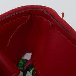 Pre Owned Dolce & Gabbana Red Neoprene Medium Miss Sicily Top Handle Bag