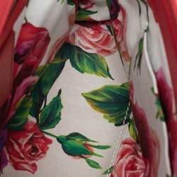 Pre Owned Dolce & Gabbana Red Neoprene Medium Miss Sicily Top Handle Bag