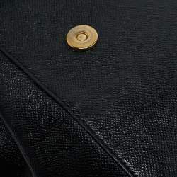 Pre Owned Dolce & Gabbana Black Leather Large Miss Sicily Top Handle Bag