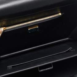 Dolce & Gabbana Black Lizard Embossed Leather Ingrid Tote