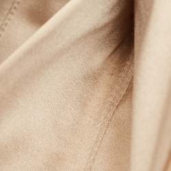 Pre Owned حقيبة دولتشي أند غابانا يد علوية ميس مونيكا صغيرة جلد نقش سحلية بنية شوكو