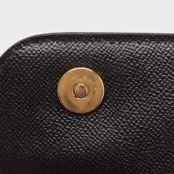 Pre Owned Dolce & Gabbana Black Leather Medium Studded Miss Sicily Top Handle Bag