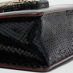 Dolce & Gabbana Black Crocodile Leather and Python Lucia Shoulder Bag