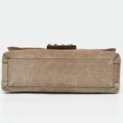 Pre Owned Dolce & Gabbana Beige Suede DG Millennials Shoulder Bag