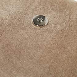 Pre Owned Dolce & Gabbana Beige Suede DG Millennials Shoulder Bag