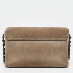 Pre Owned Dolce & Gabbana Beige Suede DG Millennials Shoulder Bag