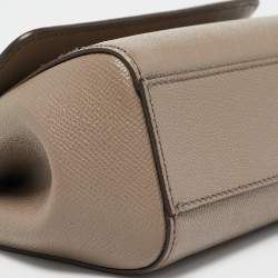 Pre Owned Dolce & Gabbana Brown Leather Small Miss Sicily Top Handle Bag