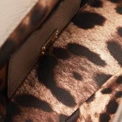 Pre Owned Dolce & Gabbana Brown Leather Small Miss Sicily Top Handle Bag
