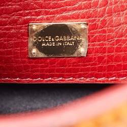 Pre Owned Dolce & Gabbana Multicolor Python, Croc and Leather Small Miss Sicily Top Handle Bag