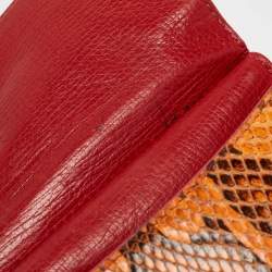 Pre Owned Dolce & Gabbana Multicolor Python, Croc and Leather Small Miss Sicily Top Handle Bag