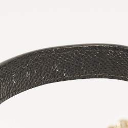 Pre Owned Dolce & Gabbana White/Black Polka Dot Print Leather Miss Sicily Von Embellished Wallet on Chain