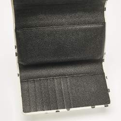 Pre Owned Dolce & Gabbana White/Black Polka Dot Print Leather Miss Sicily Von Embellished Wallet on Chain