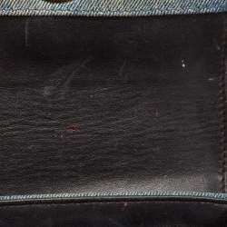 Dolce & Gabbana Blue Denim Mini Embellished Lucia Shoulder Bag