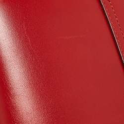 Pre Owned Dolce & Gabbana Red Leather Lucia Bee Shoulder Bag 