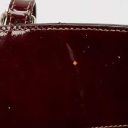 Pre Owned Dolce & Gabbana Burgundy Leopard Print Coated Canvas Miss Pocket Tote