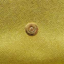 مملوكة مسبقًا Dolce & Gabbana Metallic Green Leather Small Miss Sicily Top Handle Bag