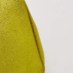 مملوكة مسبقًا Dolce & Gabbana Metallic Green Leather Small Miss Sicily Top Handle Bag