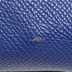 Pre Owned Dolce & Gabbana Blue Leather Medium Miss Sicily Top Handle Bag