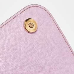 Pre Owned Dolce & Gabbana Lilac Leather Medium Miss Sicily Top Handle Bag