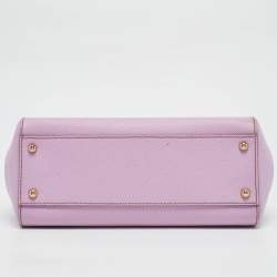 Pre Owned Dolce & Gabbana Lilac Leather Medium Miss Sicily Top Handle Bag