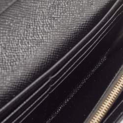 Pre Owned Dolce & Gabbana Black Leather Flap Continental Wallet