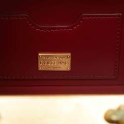 Dolce & Gabbana Gold Acrylic and Wood Leaf Dolce Box Bag