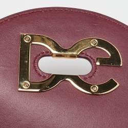 Pre Owned Dolce & Gabbana Burgundy Leather Wifi Shoulder Bag