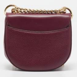 Pre Owned Dolce & Gabbana Burgundy Leather Wifi Shoulder Bag