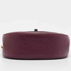 Pre Owned Dolce & Gabbana Burgundy Leather Wifi Shoulder Bag