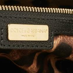 Pre Owned Dolce & Gabbana Black Patent Leather Miss Escape Zip Tote