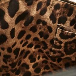 Pre Owned Dolce & Gabbana Black Patent Leather Miss Escape Zip Tote