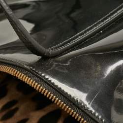 Pre Owned Dolce & Gabbana Black Patent Leather Miss Escape Zip Tote