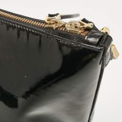 Pre Owned Dolce & Gabbana Black Patent Leather Miss Escape Zip Tote