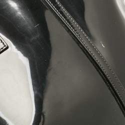 Pre Owned Dolce & Gabbana Black Patent Leather Miss Escape Zip Tote