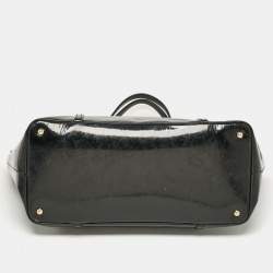 Pre Owned Dolce & Gabbana Black Patent Leather Miss Escape Zip Tote